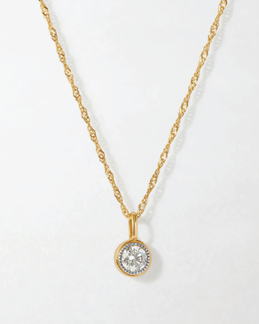Brilliant Solitaire Diamond Necklace