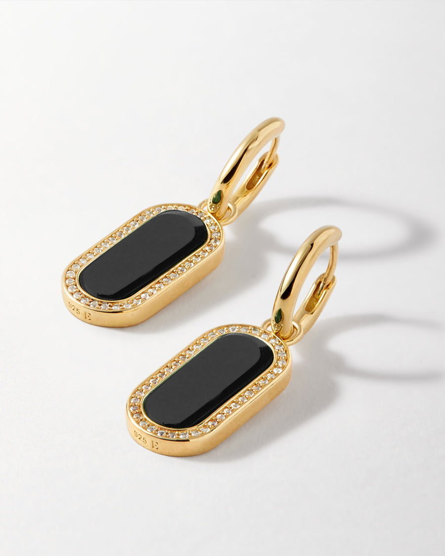 Black Onyx Drop Earrings