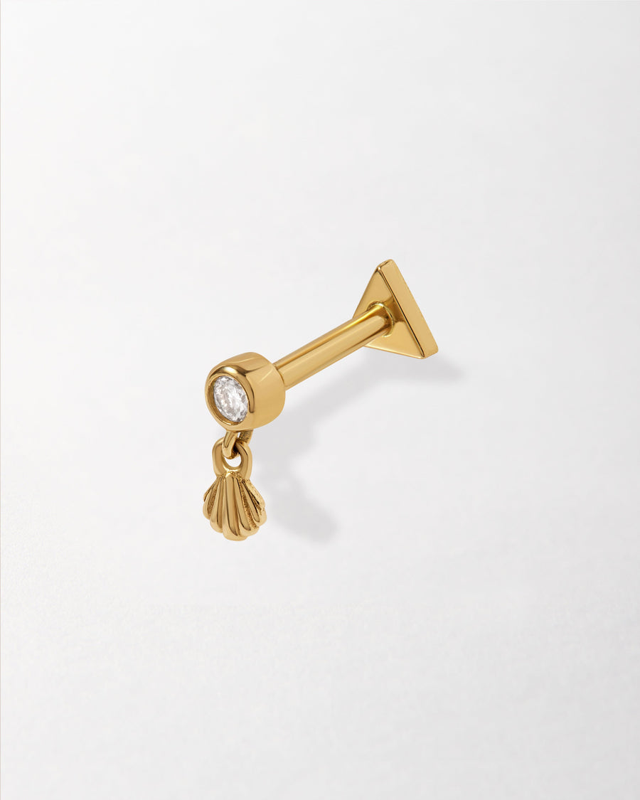 Lab-Grown Diamond Shell Piercing Earring