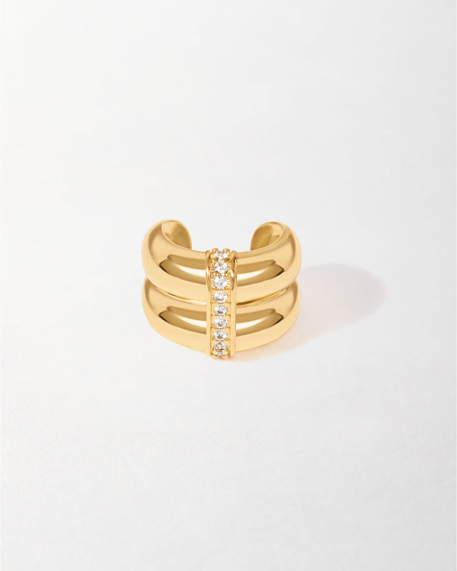 Charlotte Collins Dome Pavé Double Ear Cuff