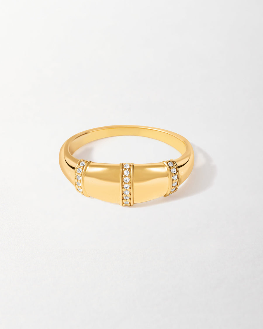 Charlotte Collins Dome Triple Pavé Ring