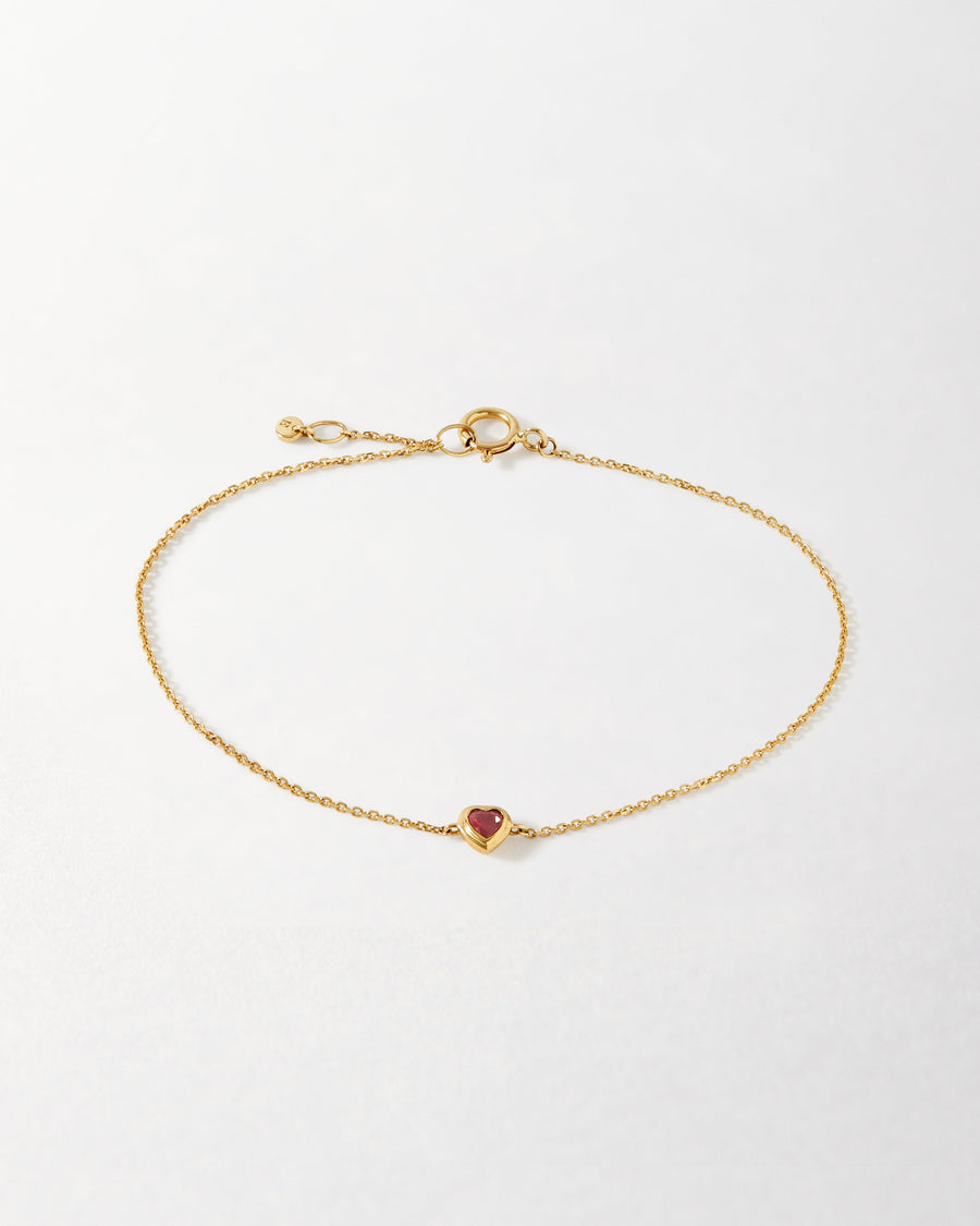 Heart Ruby Bracelet