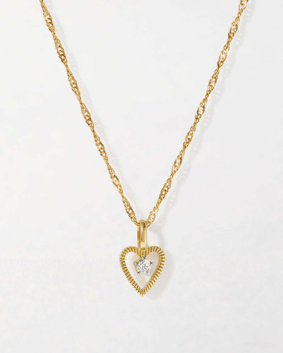 Heart Diamond Pendant Necklace