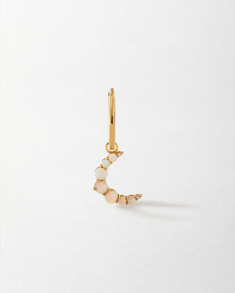 Crescent Opal Drop Earring