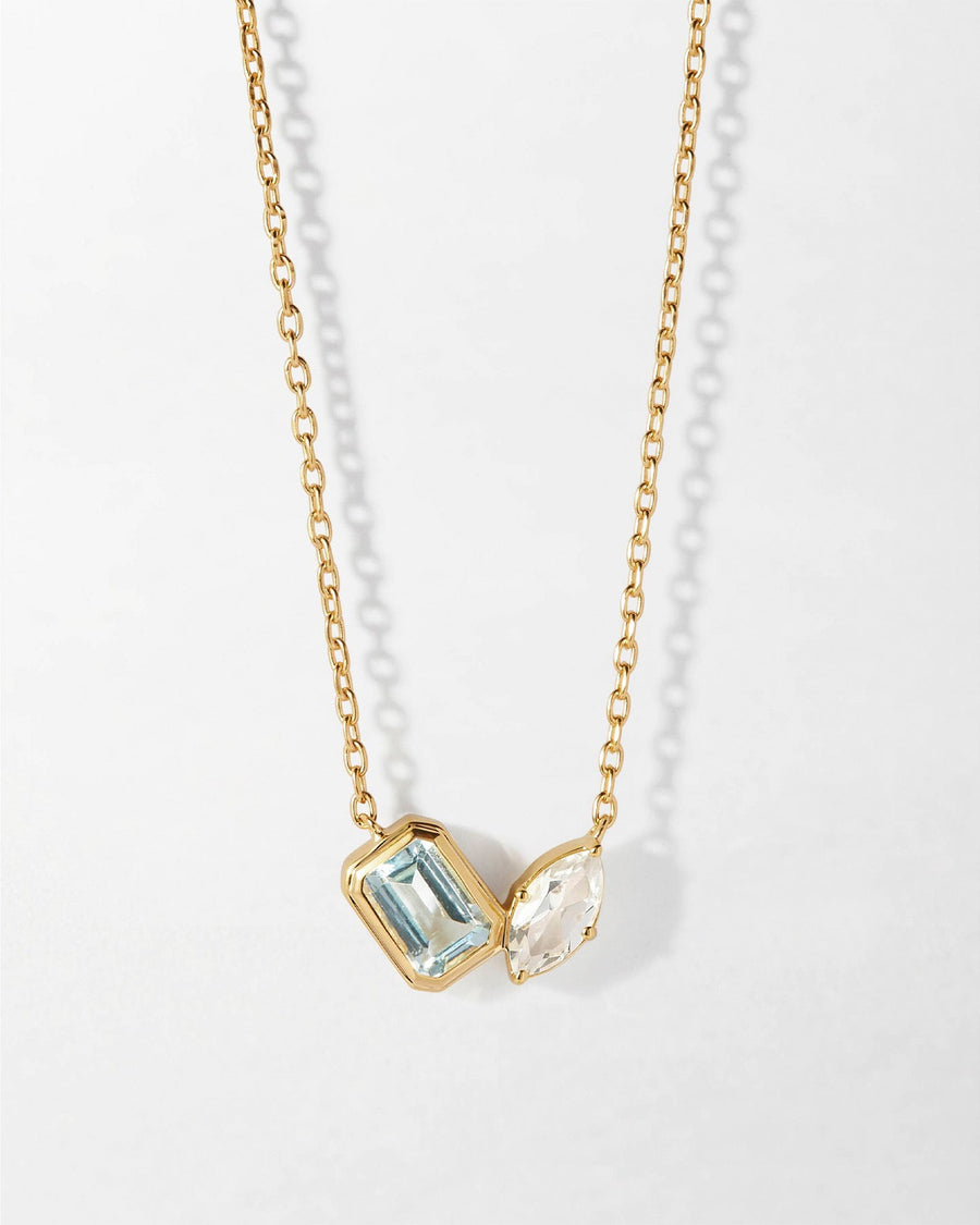 Toi Et Moi Blue & White Necklace