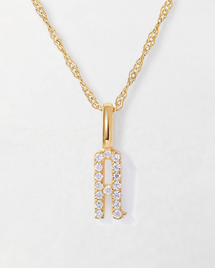 Diamond Initial Necklace