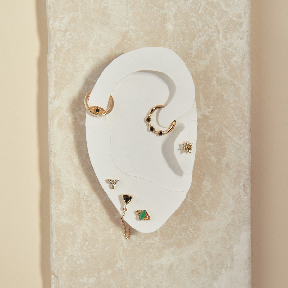 Flower Diamond Piercing Earring
