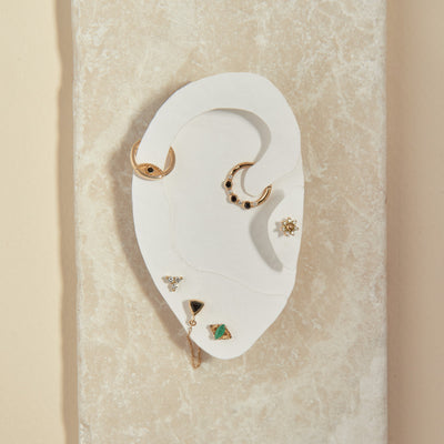 Flower Diamond Piercing Earring