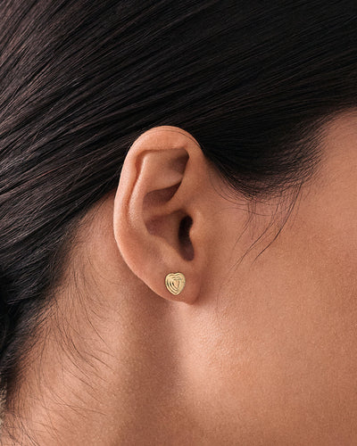 Sweetheart Stud Earrings