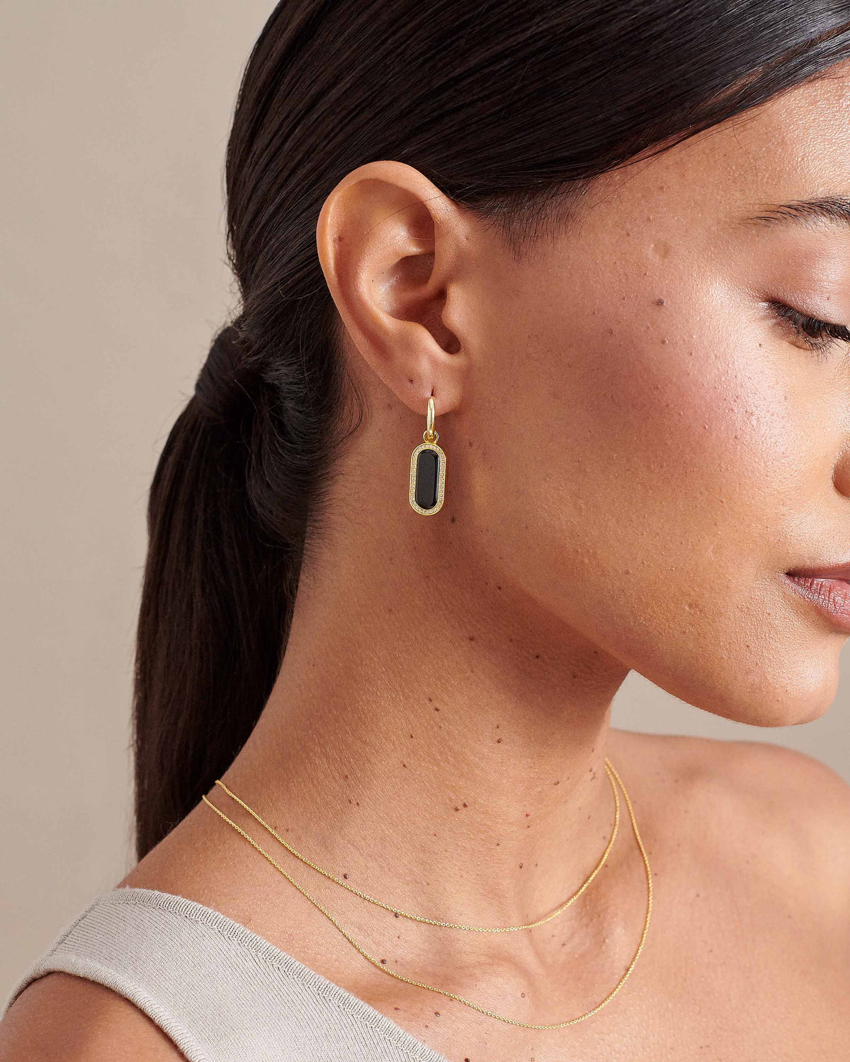 Black Onyx Drop Earrings