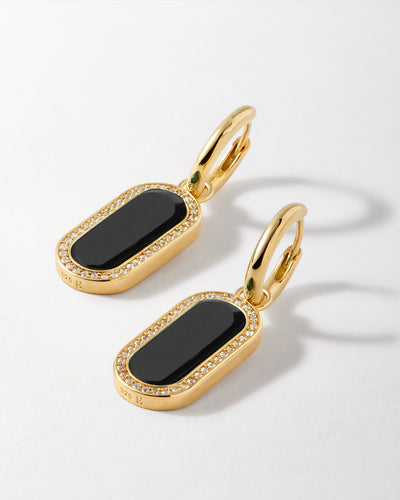 Black Onyx Drop Earrings