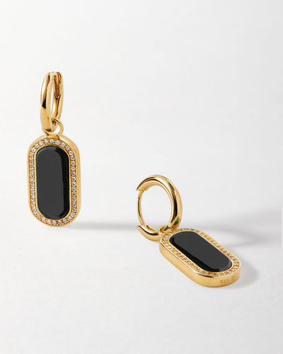 Black Onyx Drop Earrings