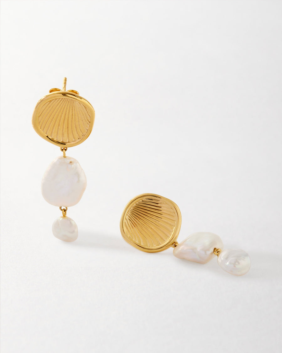 Coastal Pearl Statement Earrings