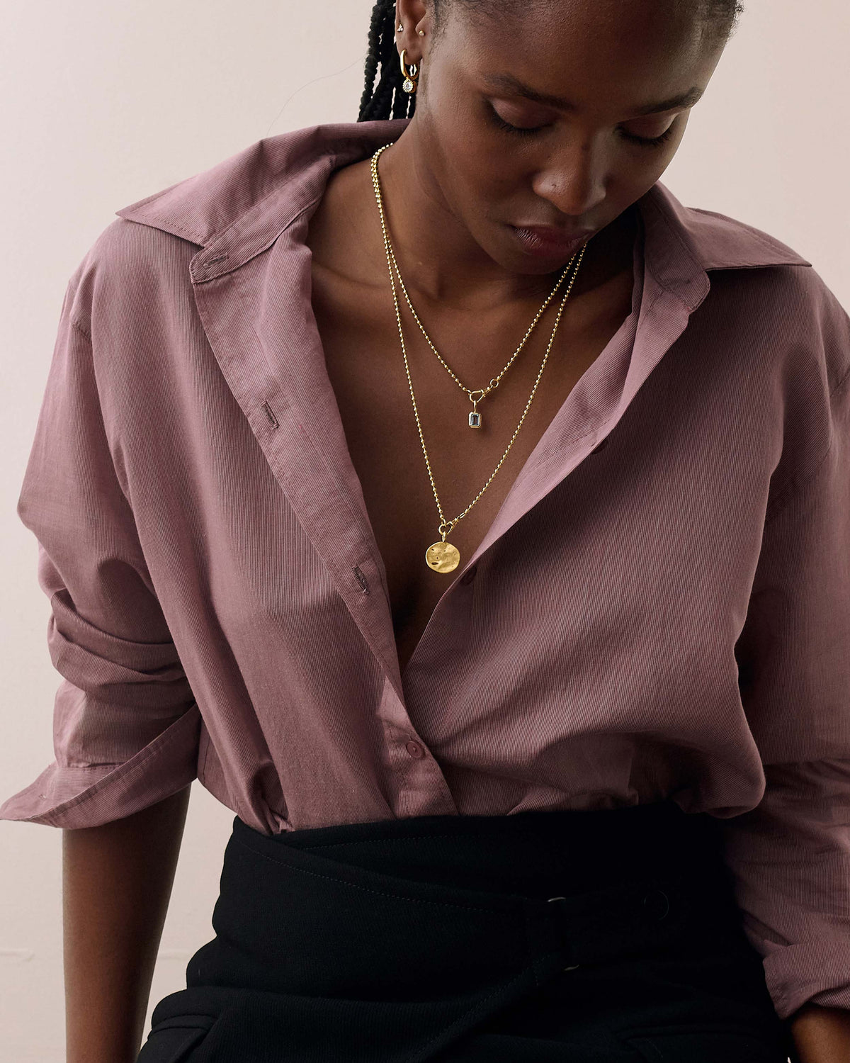 Deco Birthstone Necklace