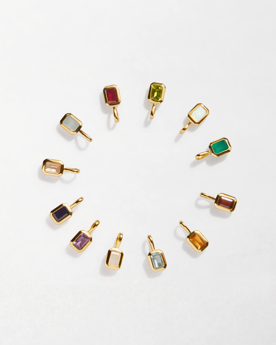 Deco Birthstone Pendant
