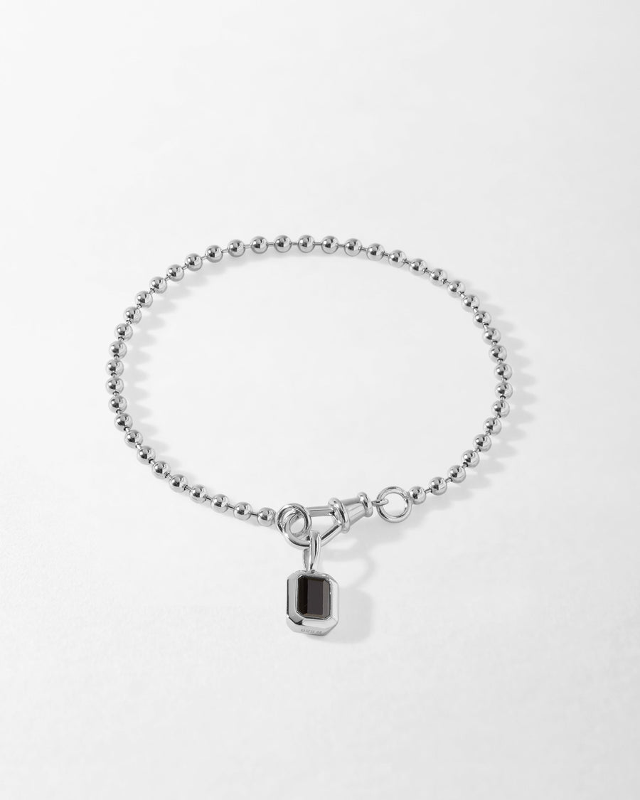 Deco Black Spinel Globe Bracelet
