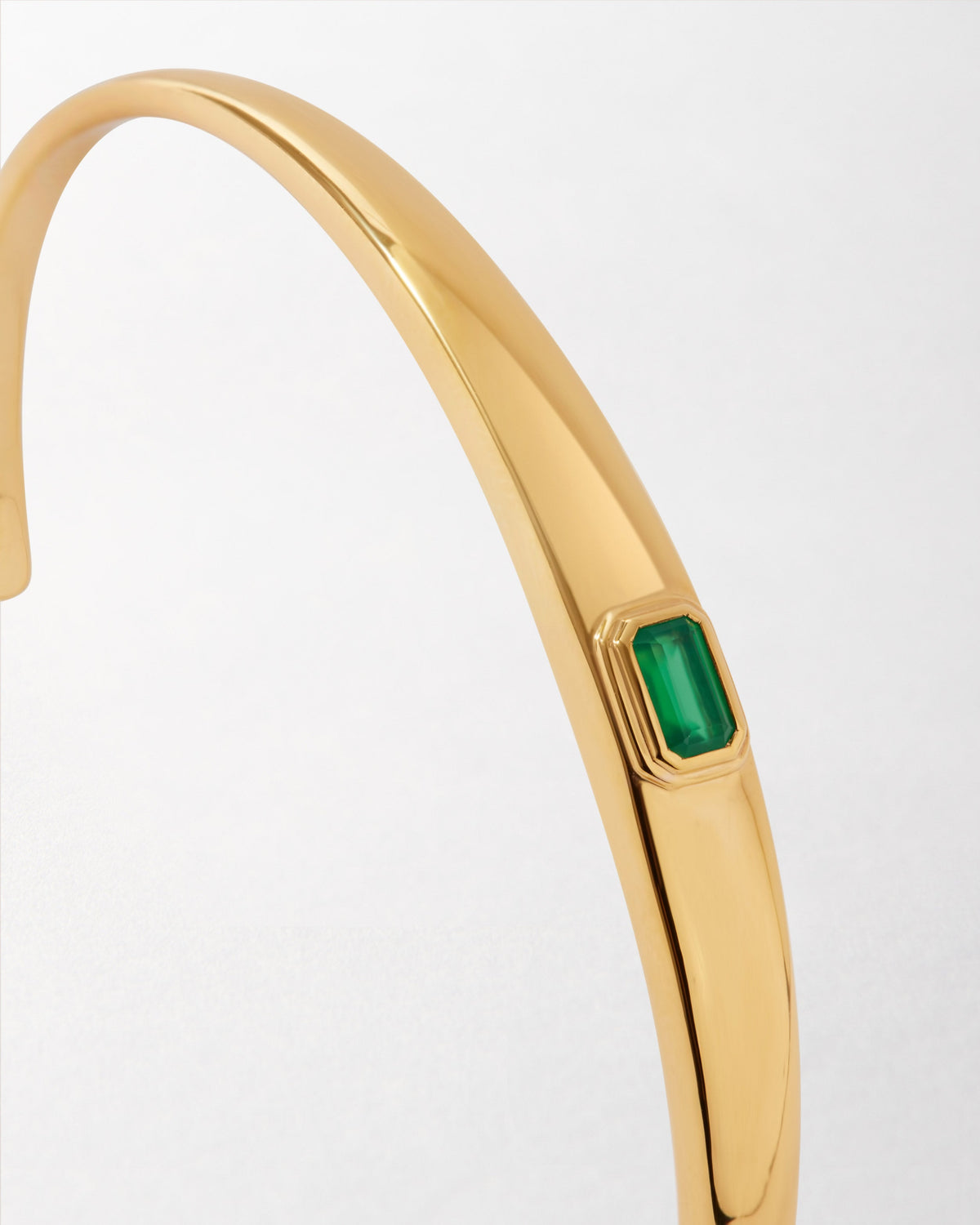Pebble Green Onyx Cuff