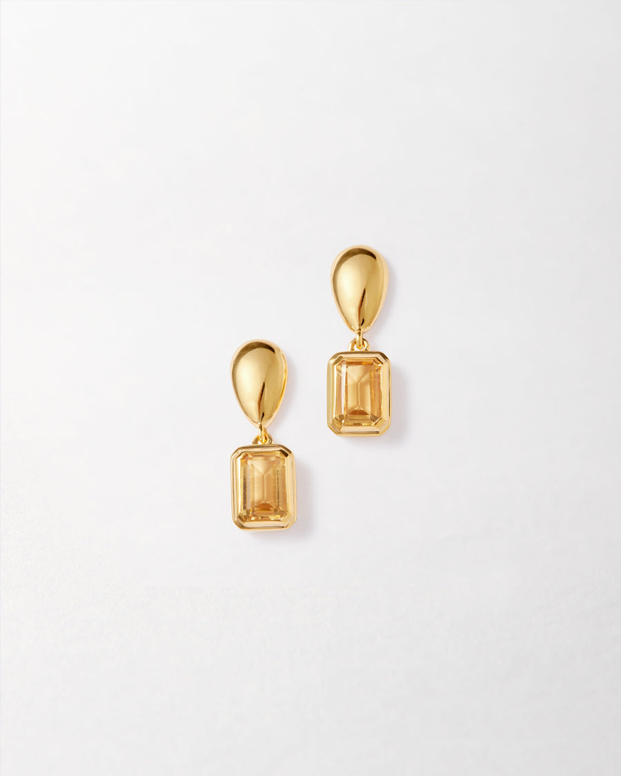 November Birthstone Earrings - Citrine