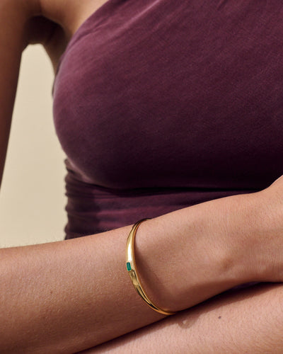 Pebble Green Onyx Cuff
