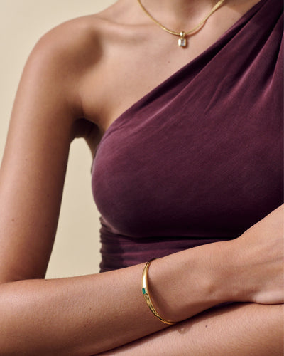 Pebble Green Onyx Cuff