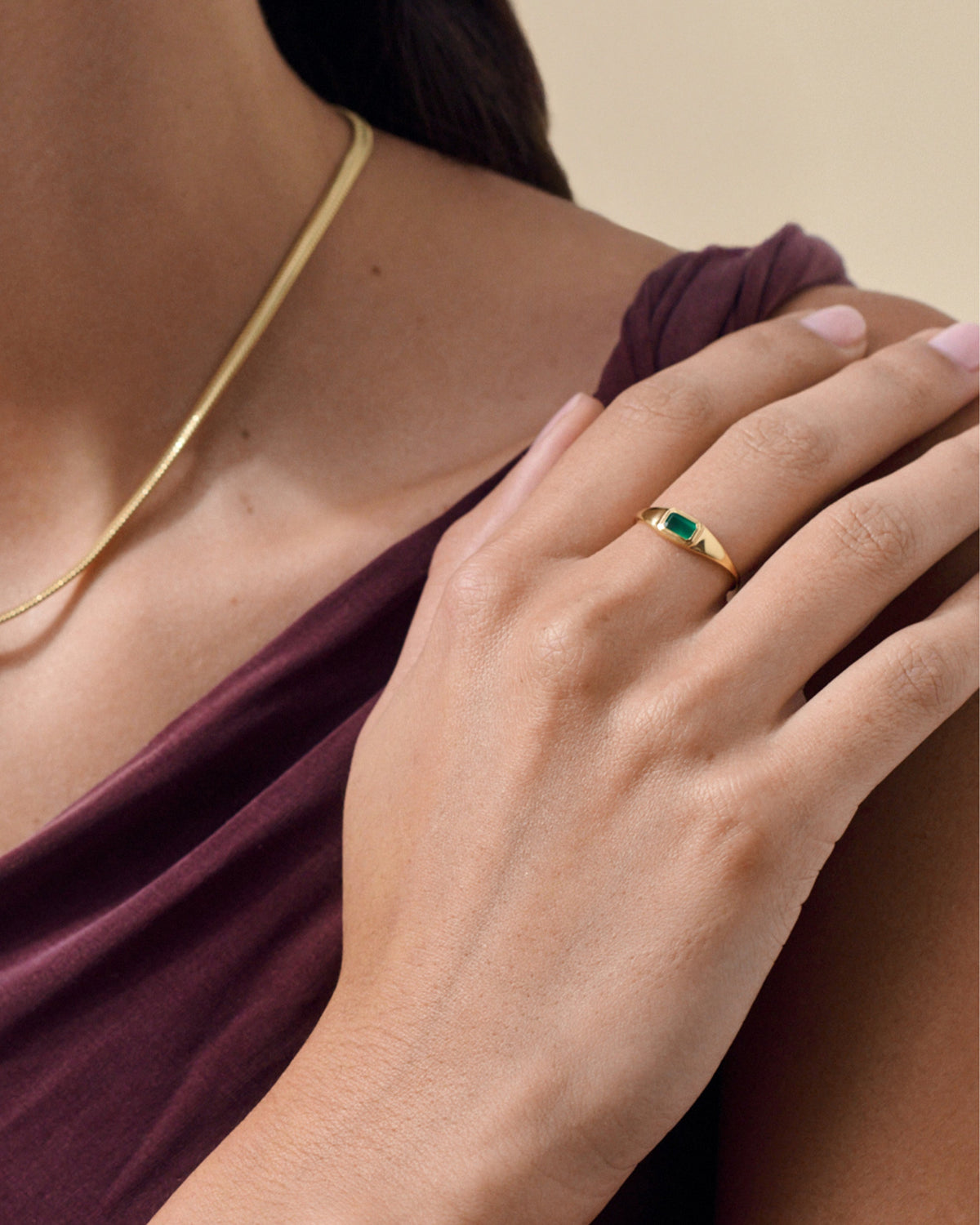 Pebble Green Onyx Ring