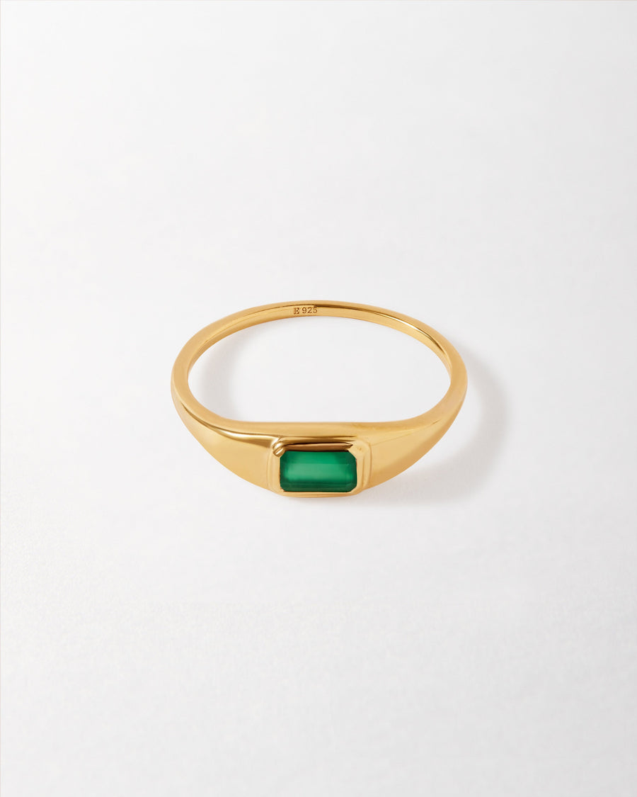 Pebble Green Onyx Ring