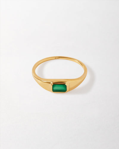 Pebble Green Onyx Ring