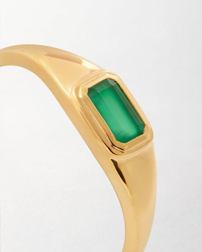 Pebble Green Onyx Ring