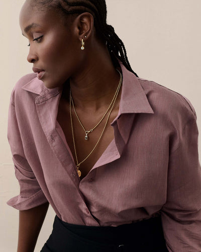 Deco Birthstone Necklace