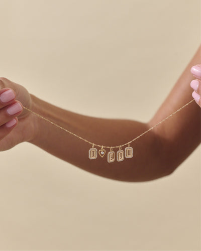 Diamond Outline Initial Necklace