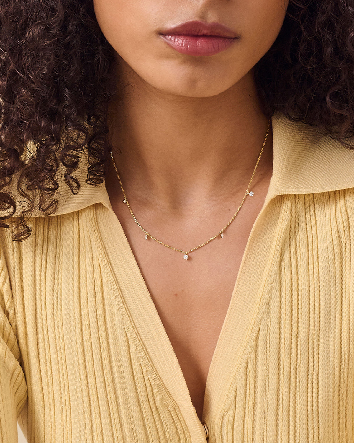 Marquise Solitaire Station Diamond Necklace