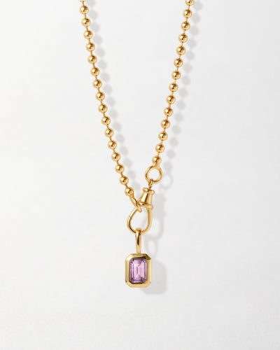 Deco Birthstone Globe Necklace