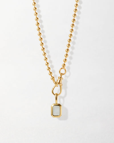Deco Birthstone Globe Necklace