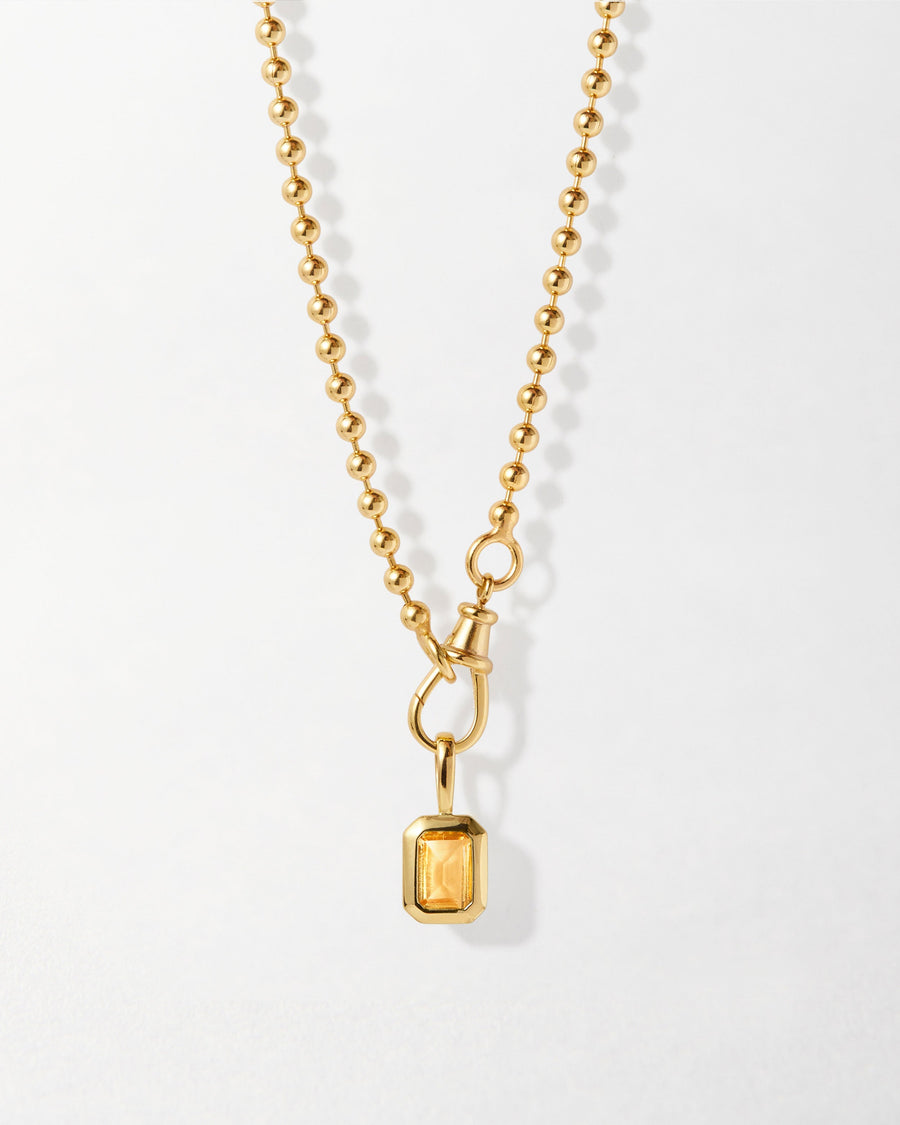Deco Birthstone Necklace