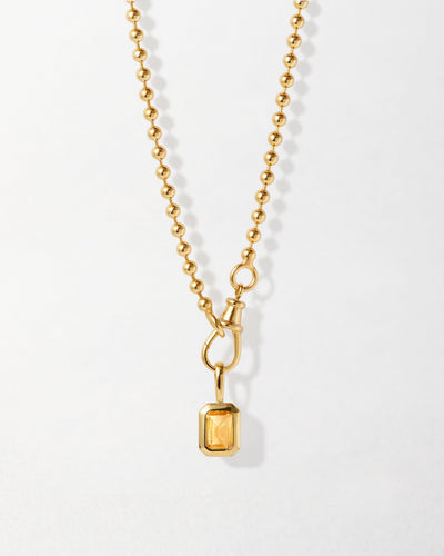 Deco Birthstone Necklace