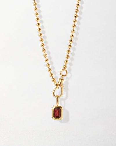 Deco Birthstone Necklace