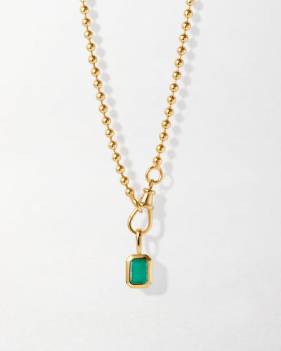 Deco Birthstone Necklace