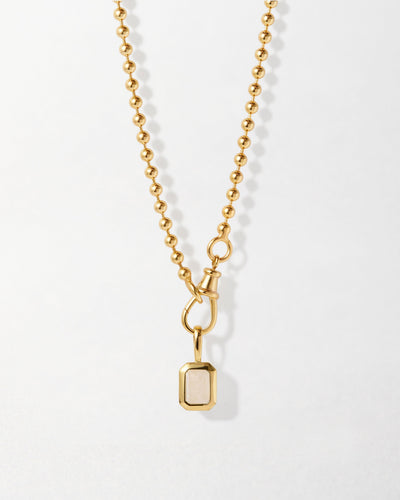 Deco Birthstone Globe Necklace