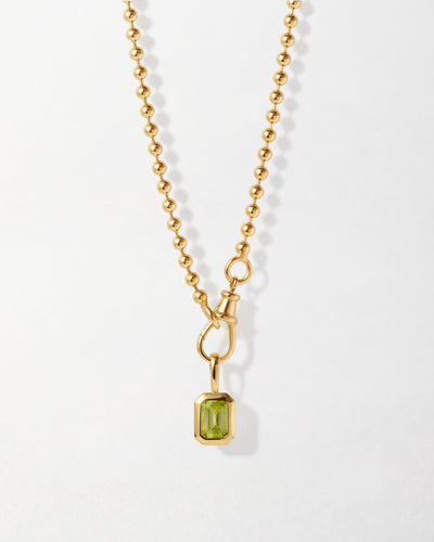 Deco Birthstone Globe Necklace