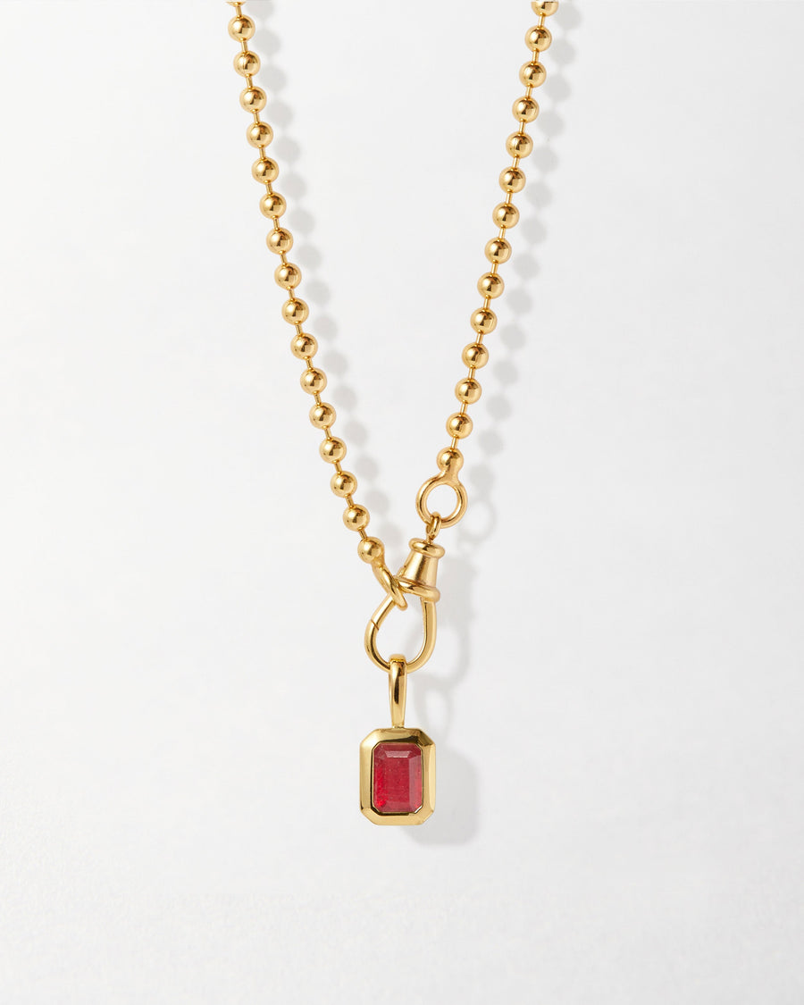 Deco Birthstone Necklace