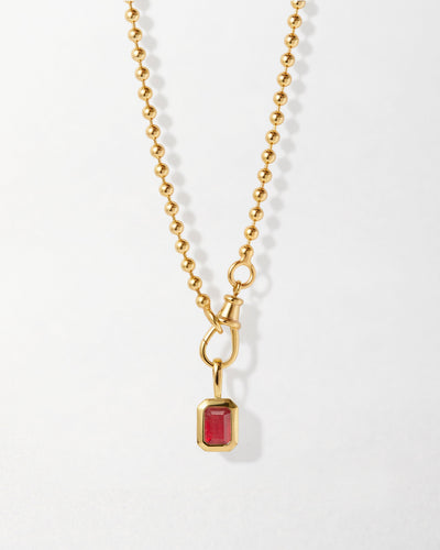 Deco Birthstone Necklace