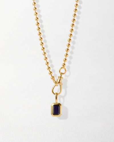 Deco Birthstone Necklace
