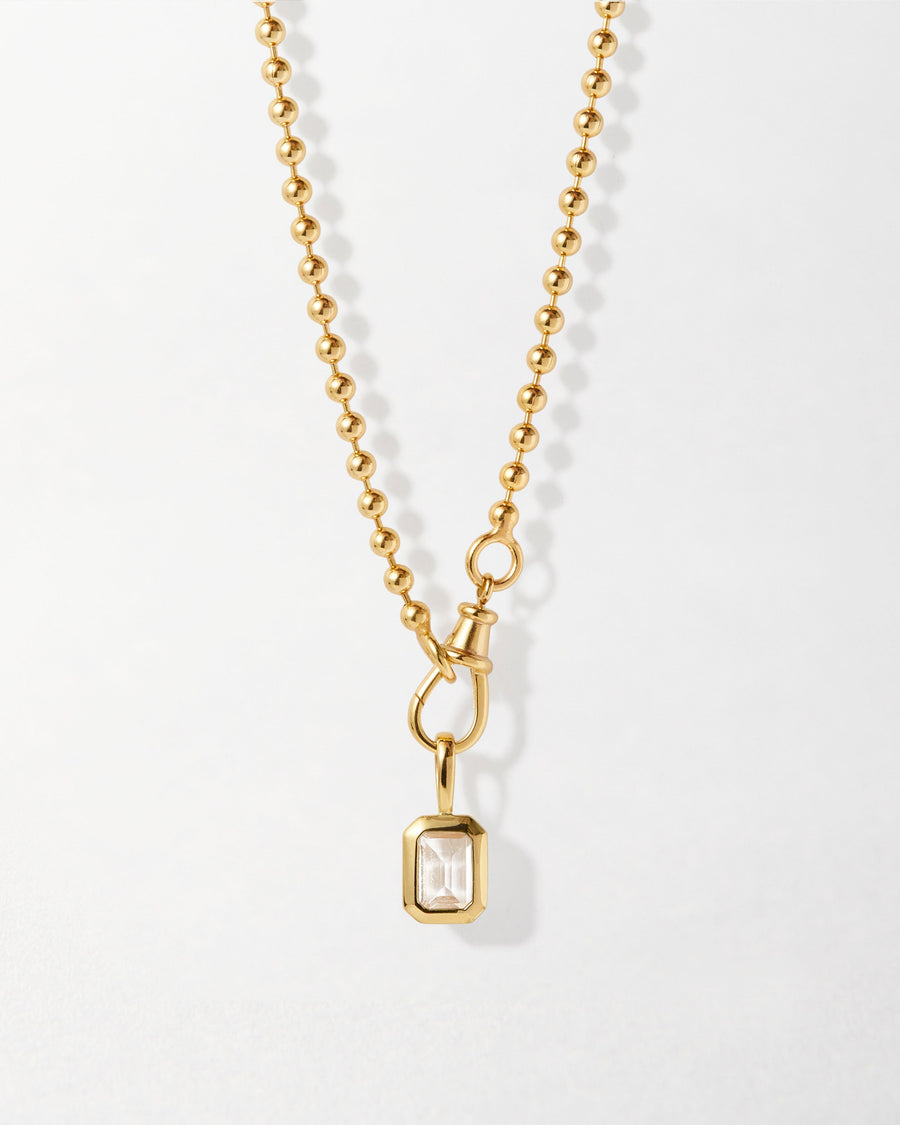 Deco Birthstone Necklace
