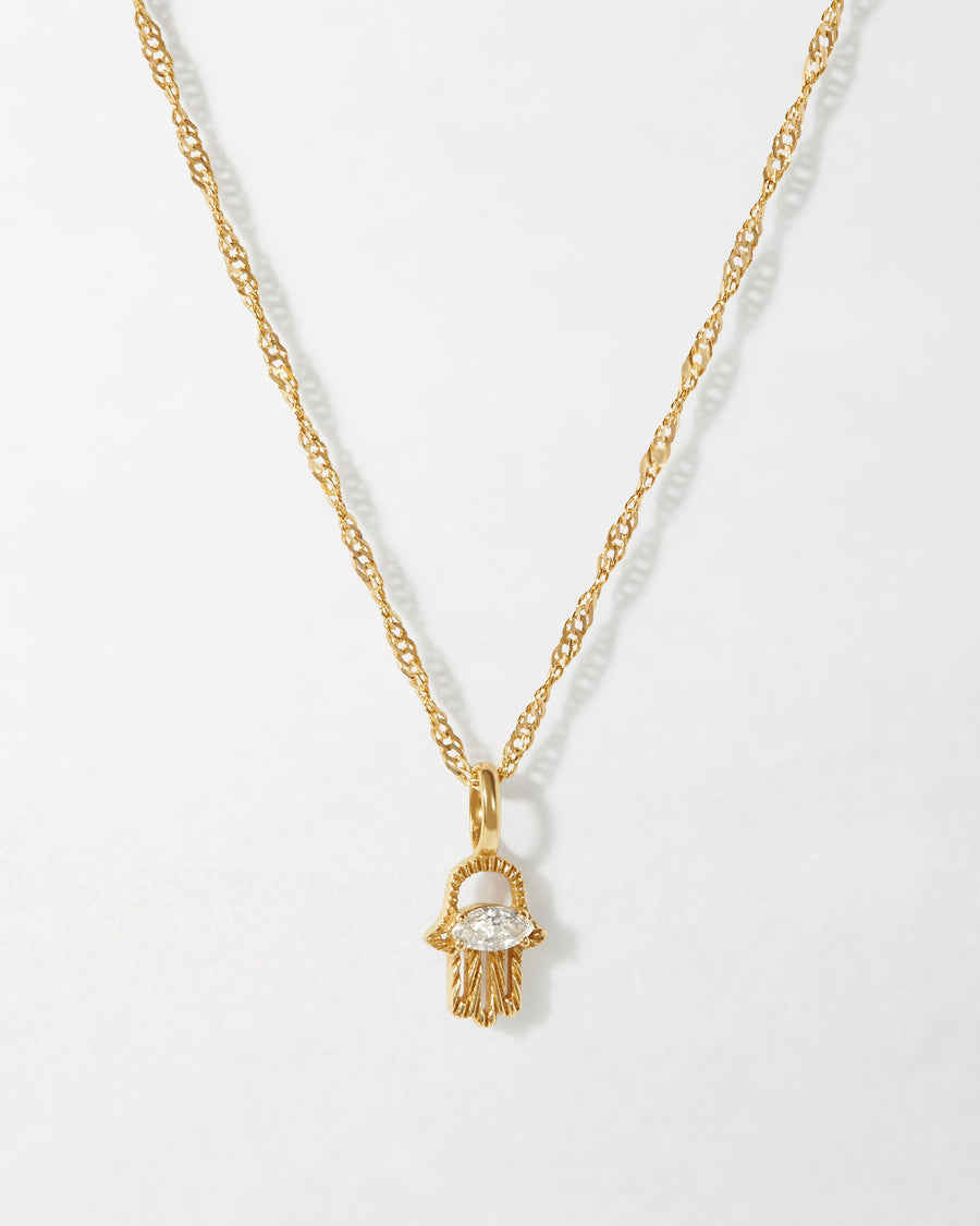 Hamsa Diamond Necklace