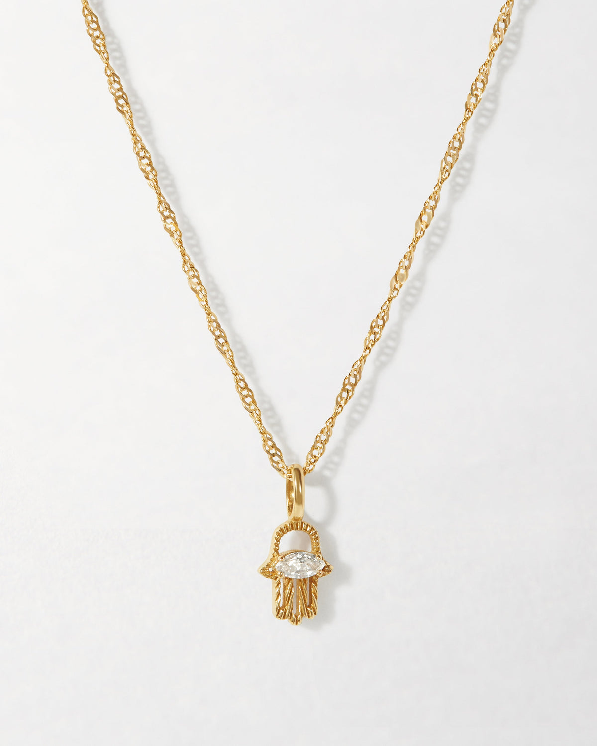 Hamsa Diamond Necklace
