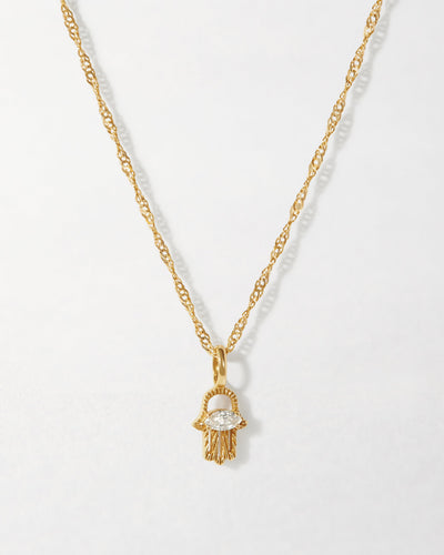 Hamsa Diamond Necklace