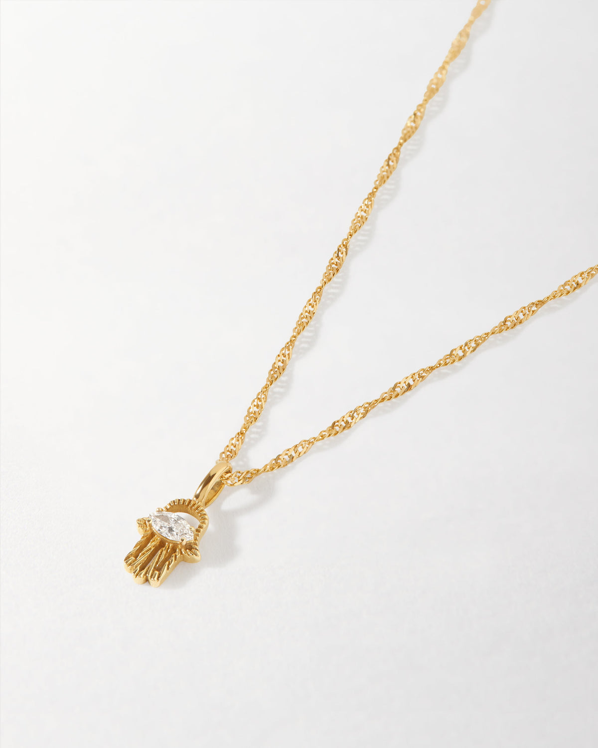 Hamsa Diamond Necklace