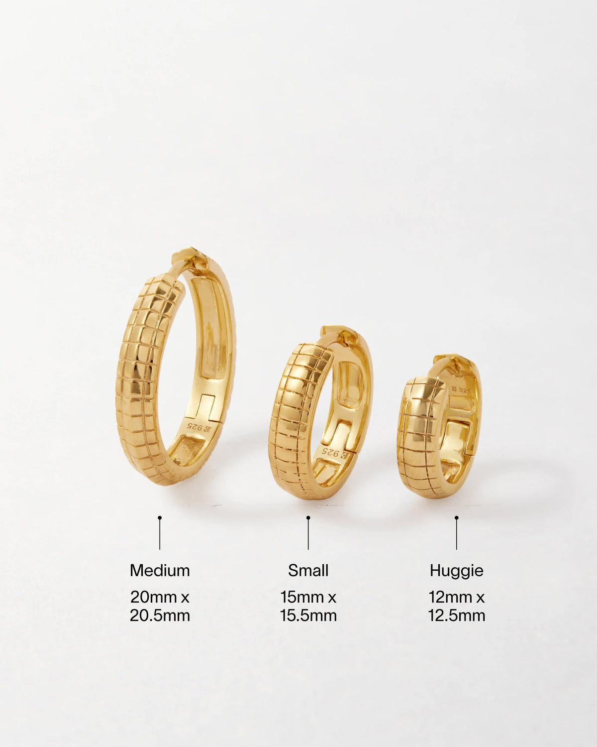 Lattice Small Hoop Earrings