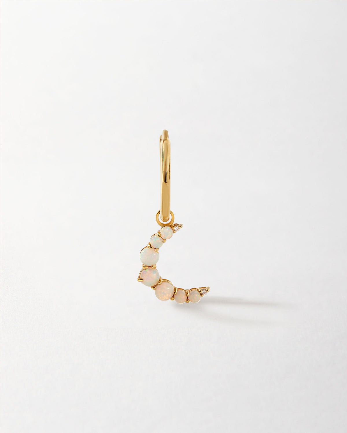 Crescent Opal Drop Earring