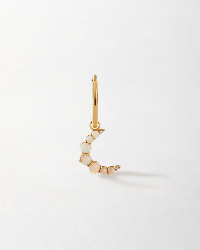 Crescent Opal Drop Earring